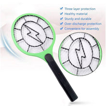 Green Rechargeable Electric Mosquito Killer Racket with Cable - dailyneed.life
