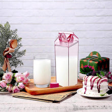 Plastic Milk Carton Colorful Clear Water Bottle, 17 Oz Portable Milk Box Leakproof Square Juice Bottle for Outdoor Sports Travel Camping - dailyneed.life