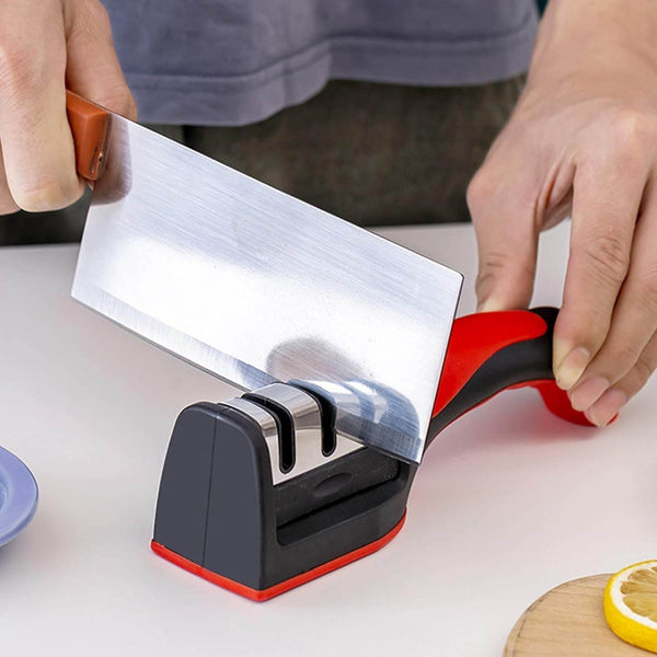 Manual Knife Sharpener 3 Stage Sharpening Tool for Ceramic Knife and Steel Knives (1 Pc) - dailyneed.life