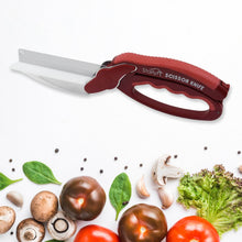 2 in 1 Kitchen Knife Scissor with Spring Locking Hinge and Chopping Board (1 Pc / With Card Packing) - dailyneed.life