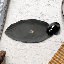 Hello Sweet Round Ceramic Snacks Bowl With Plastic Leaf shape Serving platter Portable, Lightweight Breakfast, Serving Bowl | Ideal for Rice, Pasta, Desserts Home & Kitchen Serving Bowl & platter (7 Pcs set) - dailyneed.life