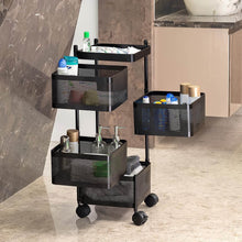 Metal Square High Quality Kitchen Trolley with Wheels (4 Layer / 1 Pc) - dailyneed.life