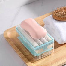 2-in-1 Portable Soap Dish & Dispenser – Multifunctional Soap Holder with Roller & Drain Holes for Bathroom, Kitchen, Home Use (1 Pc) - dailyneed.life