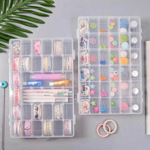 36 Grids Clear Plastic Organizer Jewelry Storage Box with Adjustable Dividers, Transparent Organizer Box (1pc) - dailyneed.life