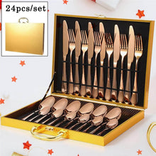 Kitchen Tableware / Flatware Sets Kitchen Forks Spoons with Gift Box (24 Pcs Set) - dailyneed.life