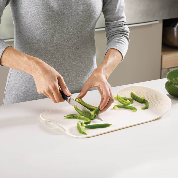 Chop & Drain Vegetables Fruits Chopping Board Sleek Knife - dailyneed.life