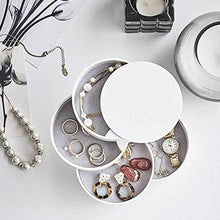 4 Layers Jewellery Box, 360 Degree Rotating Jewelry Box, Jewelry and Earring Organizer Box with Mirror, Accessory Storage Box - dailyneed.life