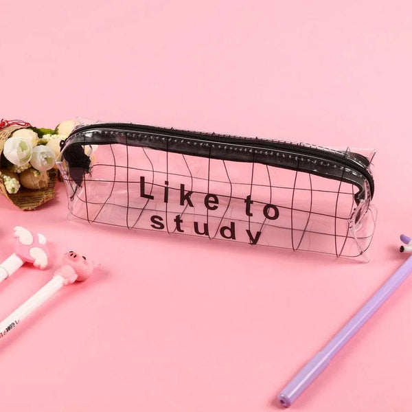 Transparent Pencil Pouch With Zipper (1 Pc) - dailyneed.life