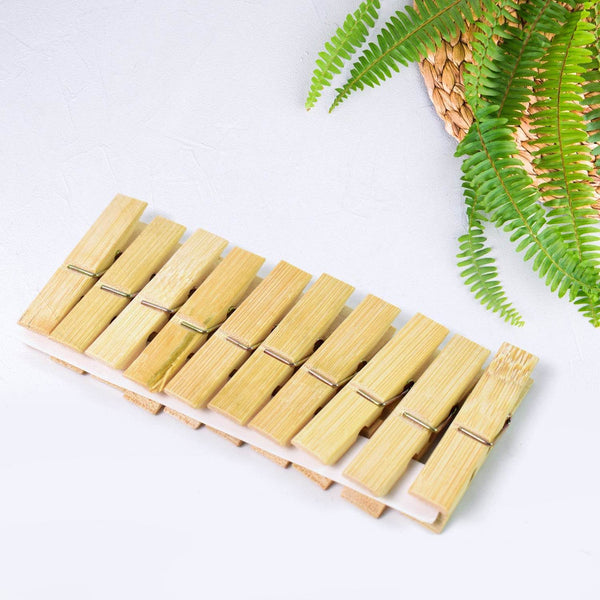 Heavy Duty Bamboo Wooden Cloth Clips / Pegs (10 Pcs Set) - dailyneed.life