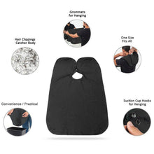 Black Beard Apron Hair Clippings Catcher Grooming Bib - dailyneed.life