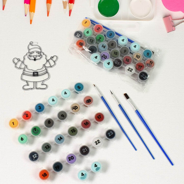 Paint by Number Kits 2 Set 24 Number Color, 6 paint brushes (2 Set) - dailyneed.life