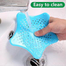 Star Shape Suction Cup Kitchen Bathroom Sink Drain Strainer Hair Stopper Filter, Star Shaped Sink Filter Bathroom Hair Catcher, Drain Strainers Cover Trap Basin (1 Pc) - dailyneed.life