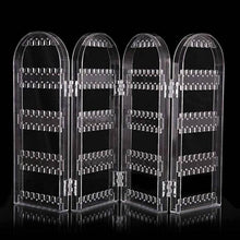 4 Folding Storage Hanger Acrylic Earring Screen Holder Display Stand Clear (1 Set) - dailyneed.life