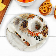 Dream 18-Piece Plastic Dinner Set – Unique Flower Design, 6 Plates, 6 Bowls & 6 Spoons, Microwave & Dishwasher Safe - dailyneed.life