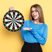 Big size double faced portable dart board with 4 darts set for kids children. indoor sports games board game dart board game. - dailyneed.life
