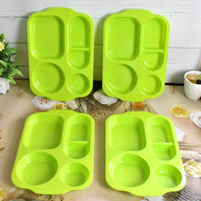 Unbreakable Plastic Food Plates / Biodegradable 5 Compartment Square Plate for Food - dailyneed.life