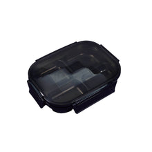 Black Transparent 4 Compartment Lunch Box for Kids and adults, Stainless Steel Lunch Box with 4 Compartments. - dailyneed.life