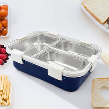 3 Compartment Transparent Stainless Steel Lunch Box for Kids, Tiffin Box, Lunch Box, Lunch Box for Kids, Insulated Lunch Box, Lunch Box for Office Women and Men, Stainless Steel Tiffin Box for Boys, Girls, School Office (Multi Color) - dailyneed.life