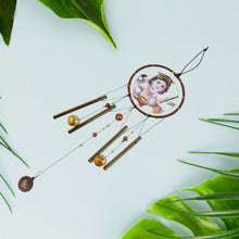 Krishna Medallion Dream Catcher Wind Chime Pendant Wall Hanging - Spiritual Home Decor - dailyneed.life