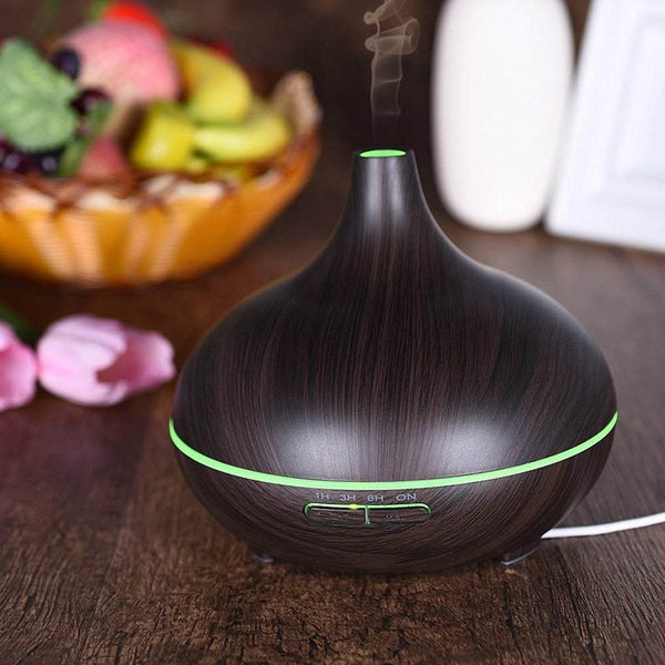 Aromatherapy Humidifier with 7 Colourful LED Light Change (500 ML Capacity / Without Remote) - dailyneed.life