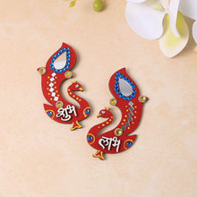 Decorative Wooden Shubh Labh Wall Hanging (2 Pc) - dailyneed.life