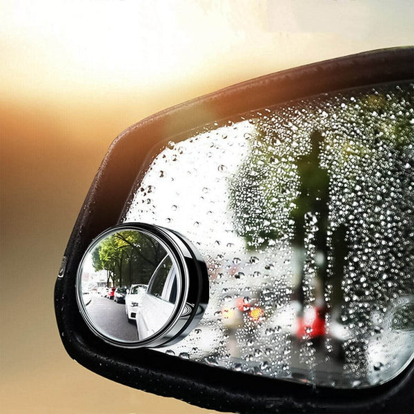360DEGREE BLIND SPOT ROUND WIDE ANGLE ADJUSTABLE CONVEX REAR VIEW MIRROR - PACK OF 2 - dailyneed.life