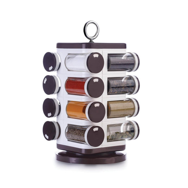 Ganesh Multipurpose Revolving Spice Rack With 16 Pcs Dispenser each 100 ml Plastic Spice ABS Material 1 Piece Spice Set 1 Piece Spice Set (Plastic) - dailyneed.life