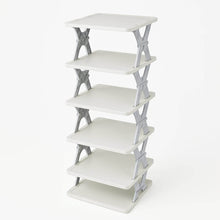 Smart 6-Layer Shoe Rack – Foldable, Collapsible & Heavy-Duty Plastic Stand for Home Entryway Storage Organizer (Mix Color) - dailyneed.life