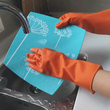 Multipurpose Rubber Reusable Cleaning Gloves, Reusable Rubber Hand Gloves I Latex Safety Gloves I for Washing I Cleaning Kitchen I Gardening I Sanitation I Wet and Dry Use Orange Gloves (1 Pair 40 Gm) - dailyneed.life