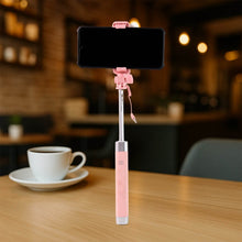 Wired Selfie Stick with Rearview Mirror & Built-In Shutter Button (1 Pc) - dailyneed.life