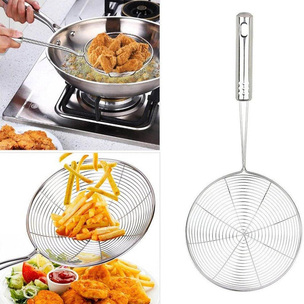 Medium Oil Strainer To Get Perfect Fried Food Stuffs Easily Without Any Problem And Damage. - dailyneed.life