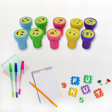 Emoticon Stamps 10 pieces in Round Shape Stamp (Multicolor / 10 Pc) - dailyneed.life