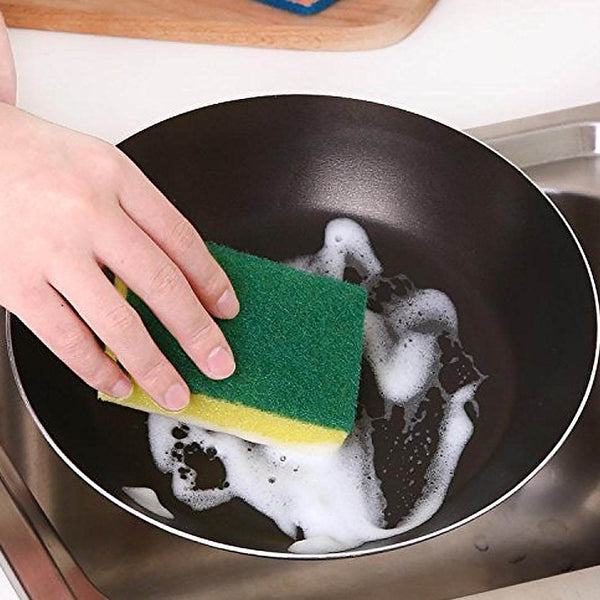 Microfiber Kitchen Cleaning Set - 6-Piece Sponge & Scouring Pad Collection - dailyneed.life