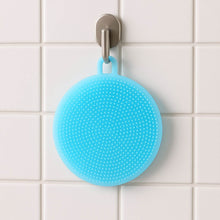 Sky Blue Silicone Dish Scrubber Sponge Mildew Free, Non Stick, Heat Resistant - dailyneed.life