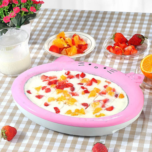 Ice-Frying Machine, Mini Ice Machine for Summer with Cartoon design Home Fried Ice Cream Machine - dailyneed.life