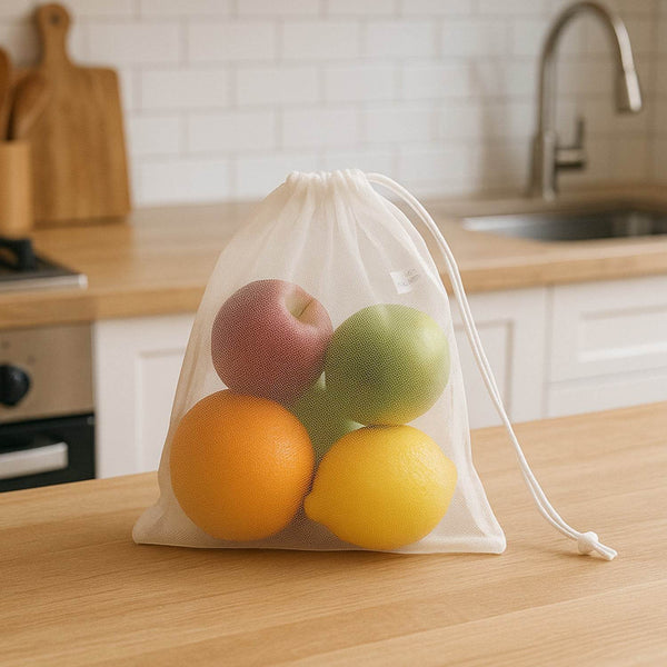 Reusable Transparent Drawstring Mesh Storage Bag (1 Pc) - dailyneed.life