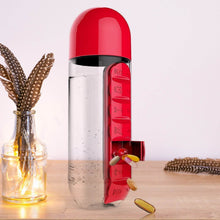 Water Bottle with Built-in 7-Day Pill Organizer Approx 900ml (1 Pc) - dailyneed.life
