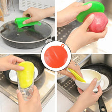 Red Silicone Dish Scrubber Sponge Mildew Free, Non Stick, Heat Resistant - dailyneed.life