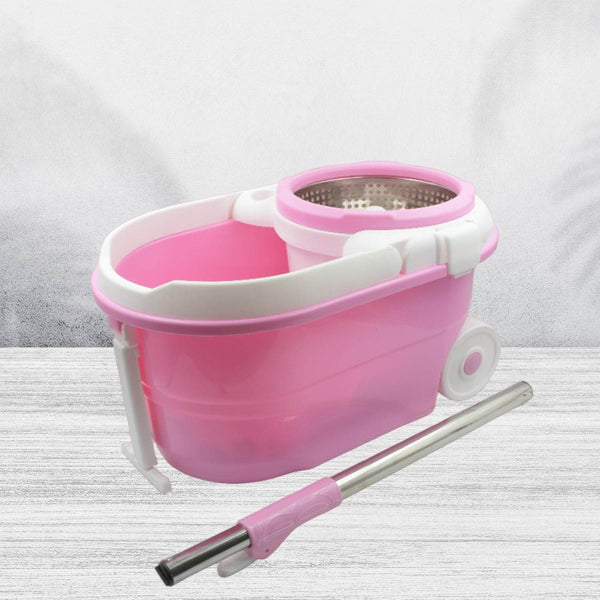 Spin Mop with Bucket for Floor Cleaning - Magic Mop Set with Steel Spin, Mop Stick, and Bucket for Home & Office - dailyneed.life