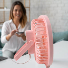 USB PORTABLE MINI DESK FAN WITH LIGHT & COLOR BOX (1 PC / Mix Color) - dailyneed.life