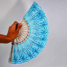 Hand Folding Fan, Chinese Vintage Style Handheld Fan with Fabric Sleeve - dailyneed.life