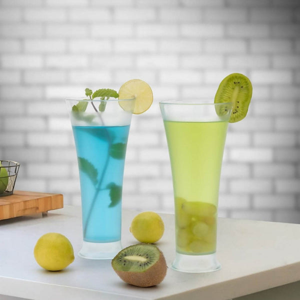 High Quality Faluda, ice cream, Juicer and Water Glasses Set of 6 Transparent, Drinking Water Glasses Stylish Glasses for Faluda, Water, Juice, Glass Set of 6 Pcs (Plastic 300 ML Approx) - dailyneed.life