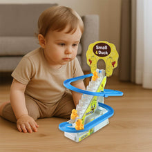 LALA Small Duck Climb Stairs Toy Roller Coaster with Flashing Lights & Music (3 Ducks) - dailyneed.life