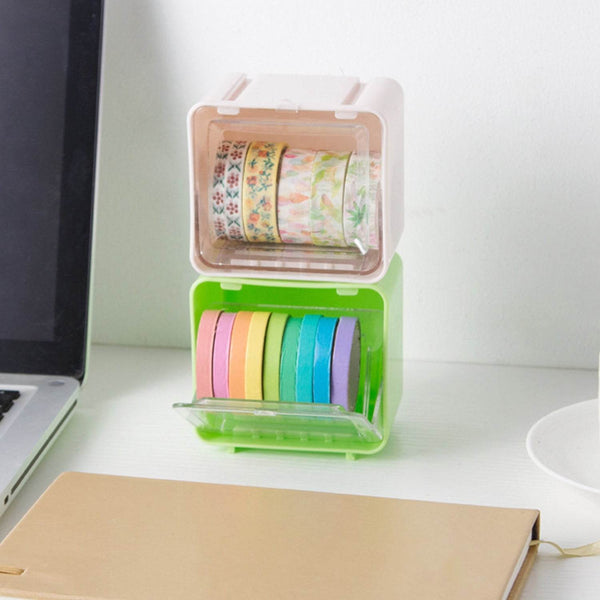 Durable Transparent Tape Storage Box – Plastic Office Organizer - dailyneed.life