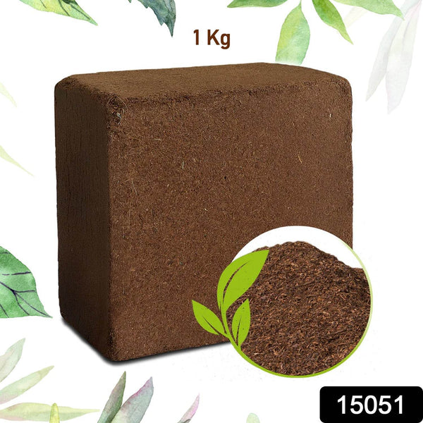 Cocopeat Block Organic Fertilizer and Soil Manure Potting Mixture for Home Gardening and Potted Plants (1 KG.) - dailyneed.life