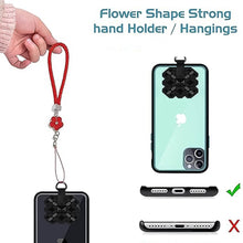 Flower Shape metal alloy pendant Nylon Braided leather hand strap lanyard phone (1 Pc / Multicolor) - dailyneed.life