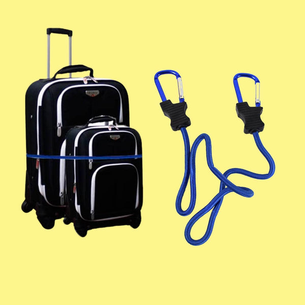 Carabiner Bungee Cords with Hook Tie Downs Luggage Strap Carrying Bag Secure (1 Pc / Mix Color) - dailyneed.life