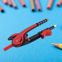2 Pc Geometry Set – Built-in Pencil Grip + Transparent Plastic Protractor – School Geometry Tools Kit - dailyneed.life