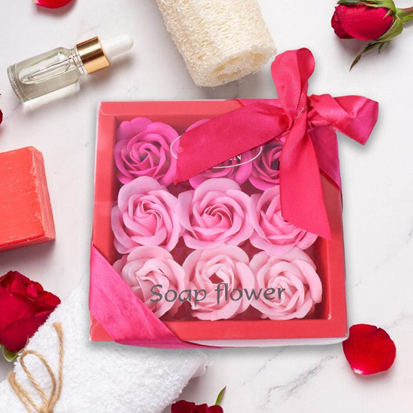 9 Pc Rose Flower Bath Soap (9 Pcs Set) - dailyneed.life