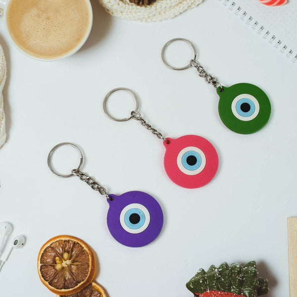 Evil Eye Rubber / Silicone Keychain (1 Pc / Mix Color) - dailyneed.life